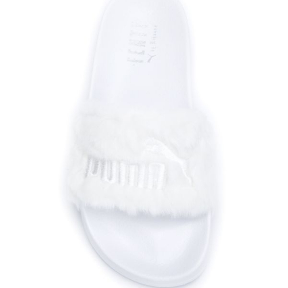 Puma Fenty White Fur Slides